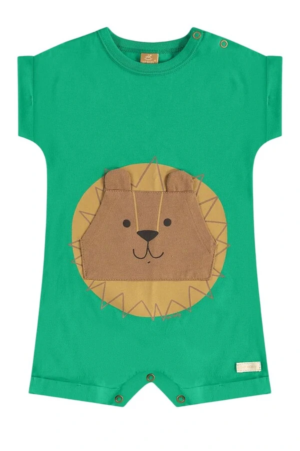 Macaquinho manga curta em meia malha Up Baby