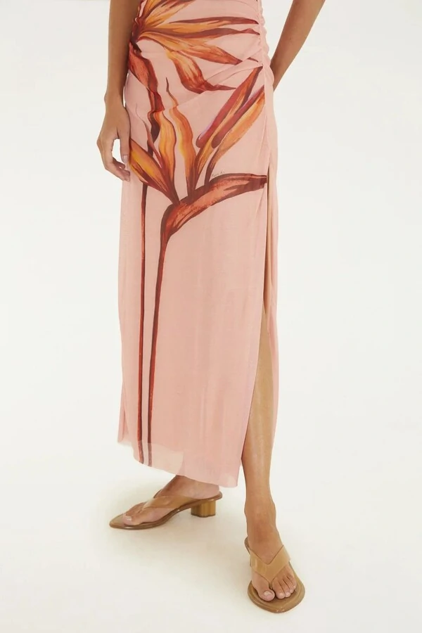 Vestido tule maxi estrelicia Farm
