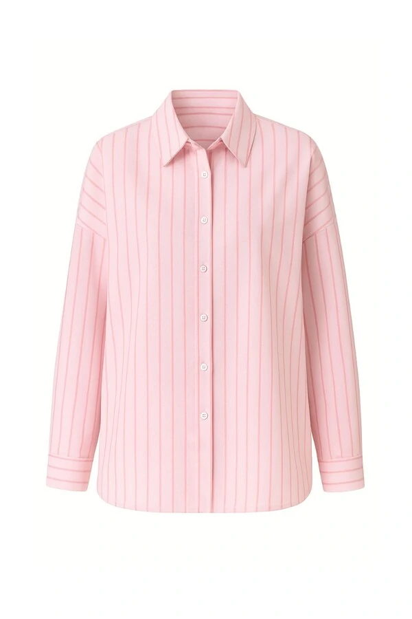 Camisa cava deslocada listrada Kwi