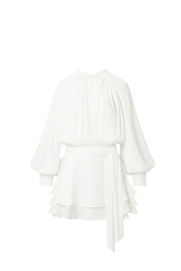 Vestido curto manga longa Kwi