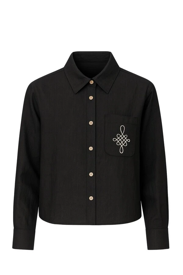 Camisa com bolso feminina Kwi