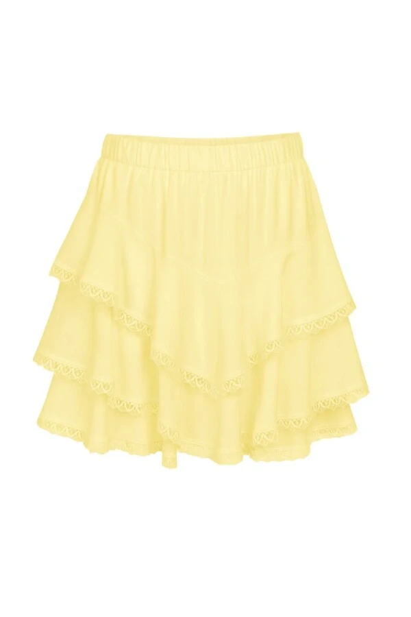 Saia curta com babado Kwi