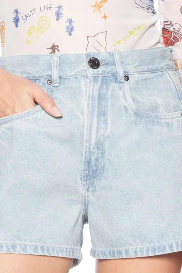 Short jeans basic recorte lateral Animale