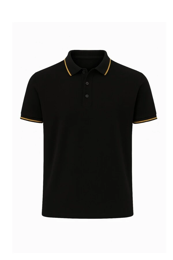 Polo masculina detalhe gola e manga Kwi