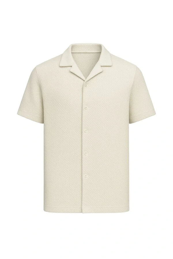 Camisa masculina malha texturizada Kwi