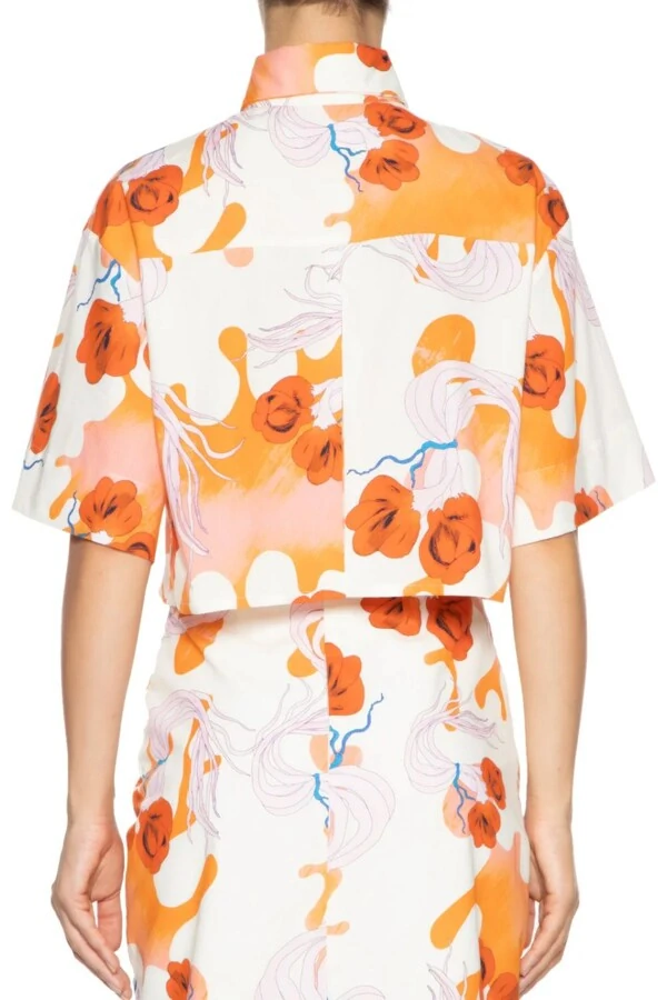 Camisa curta aglio rosado Lo de Lui