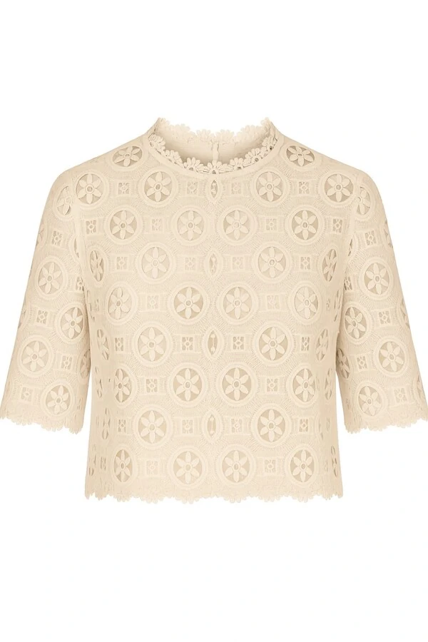 Blusa em renda guipir Kwi