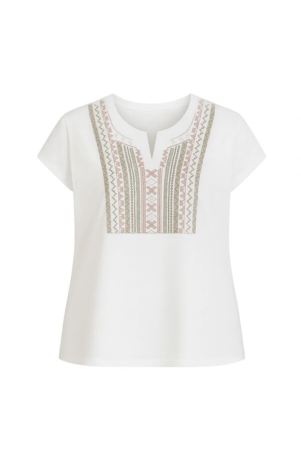 Blusa plus size bordada Kwi