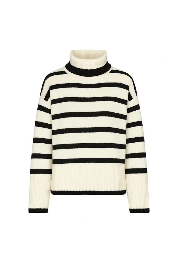 Blusa tricot listrada feminina Kwi