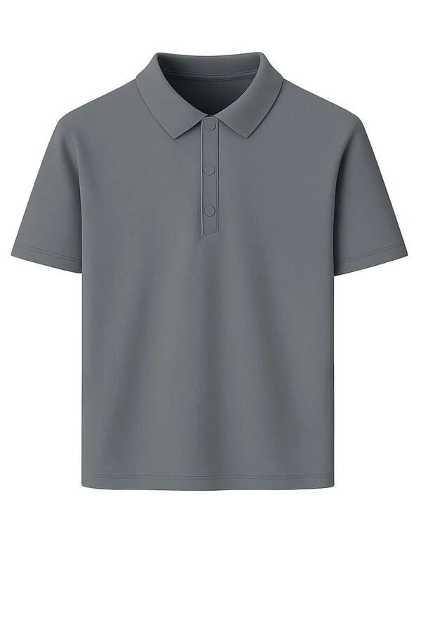 Camiseta polo masculina com botões de pressão Kwi