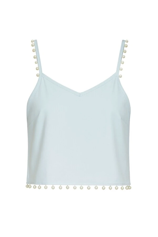 Blusa alcinha com perola Kwi