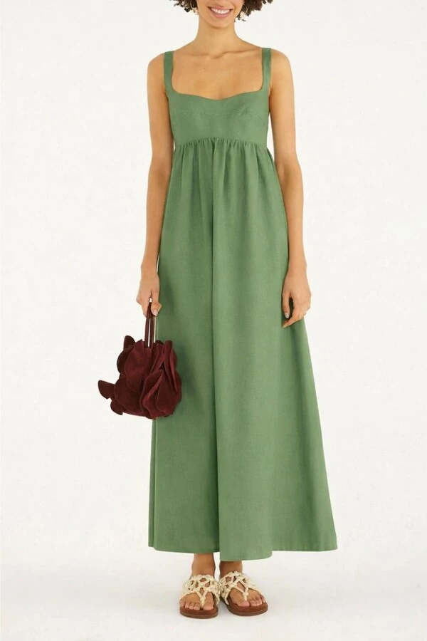 Vestido longo alças Farm