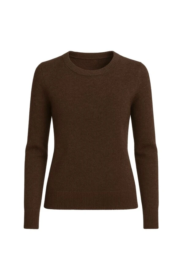 Blusa básica cashmere decote careca Kwi