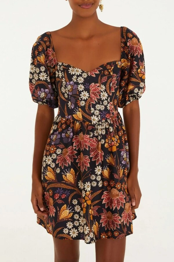 Vestido curto lili Farm
