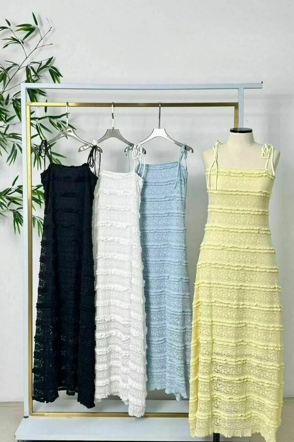 Vestido longo c/ renda Kwi