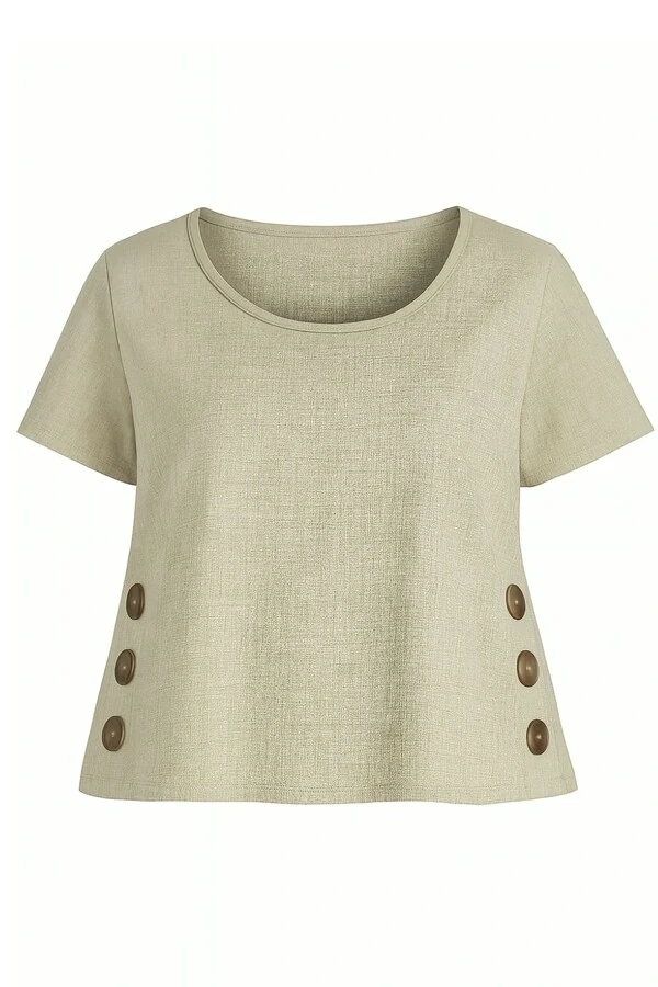 Blusa c/ botões lateral Kwi