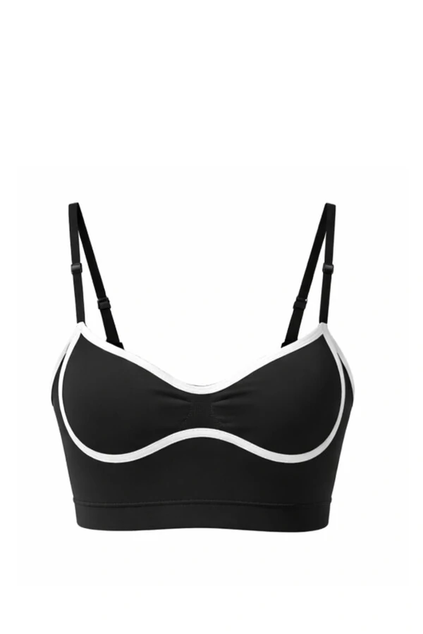 Top viés pair fitness em poliamida Kwi