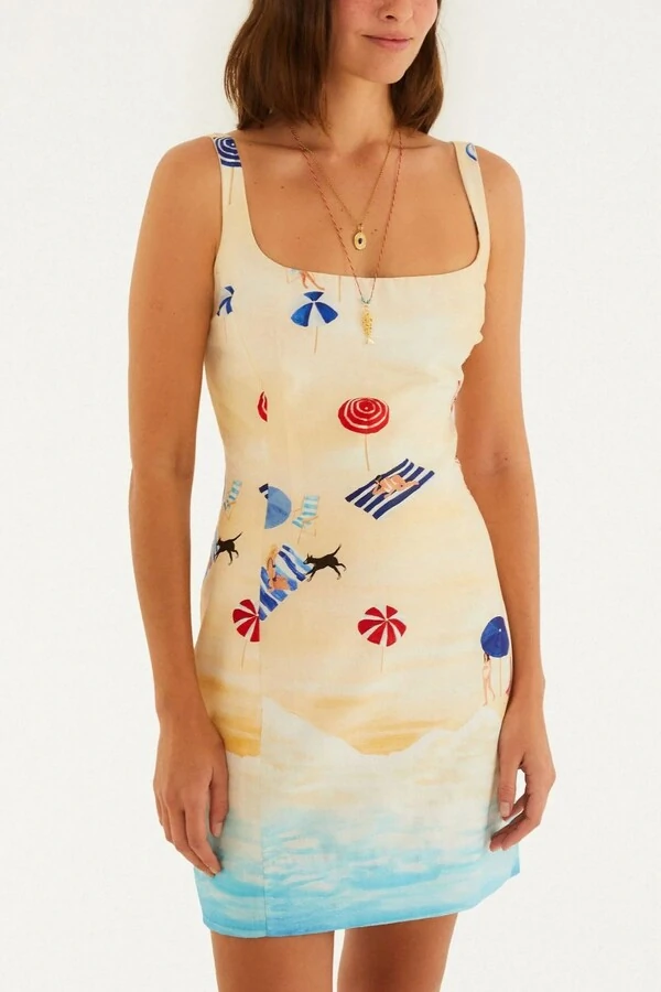 Vestido curto praia do poa Farm