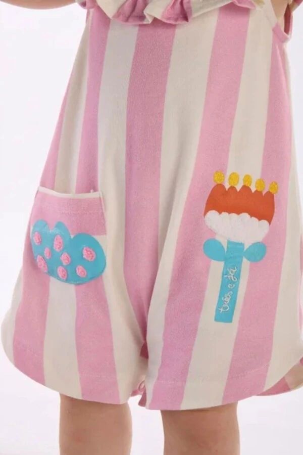 Vestido manga curta em cotton Três e Já