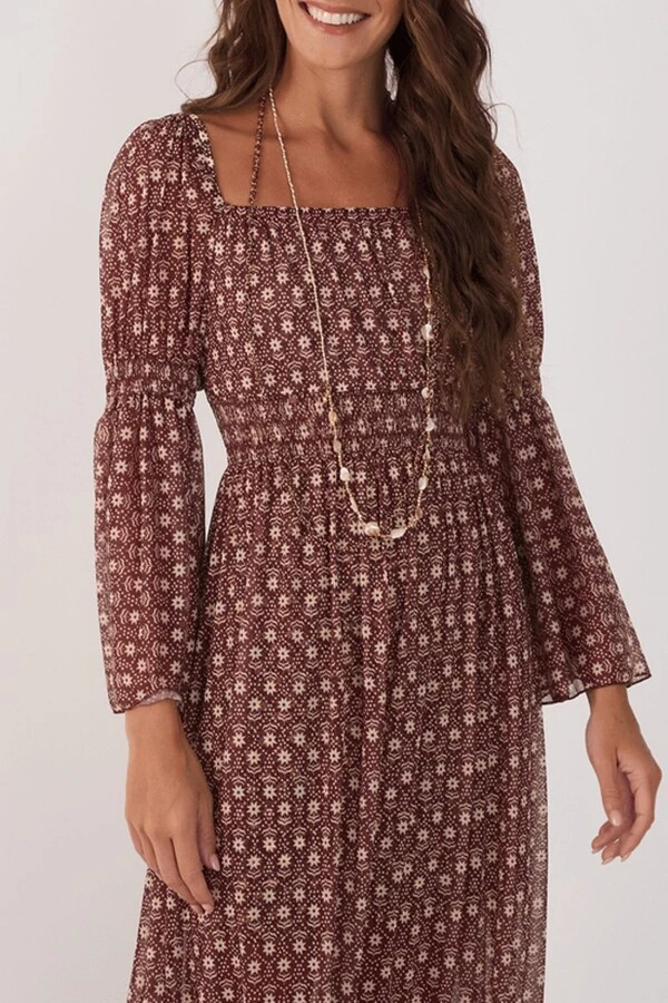 Vestido bata estampa essência Dress to