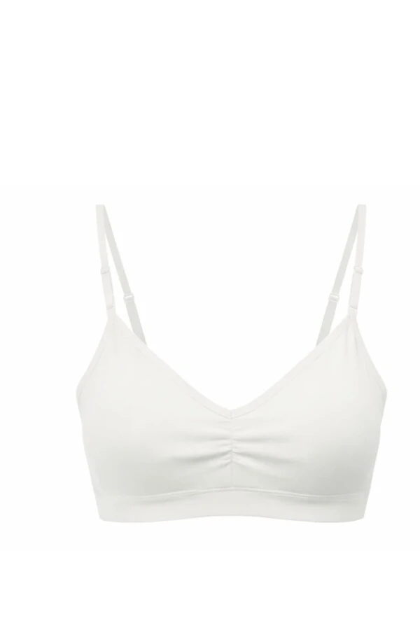 Top franzido fitness em poliamida Kwi