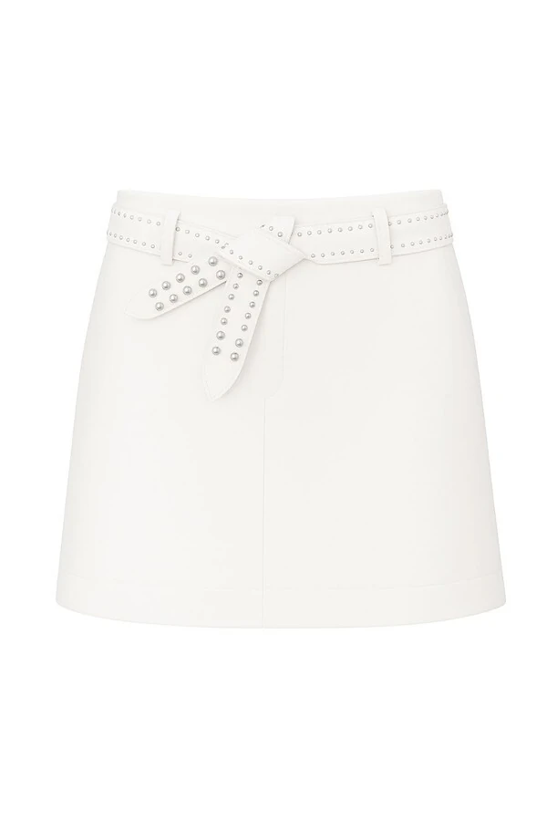 Short-saia alfaiataria com cinto Kwi