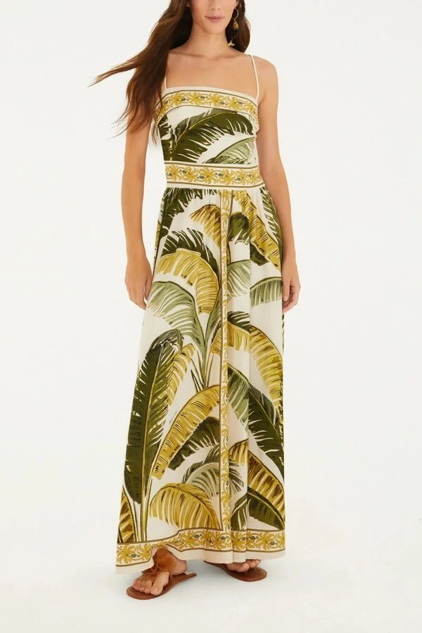 Vestido longo trancoso Farm