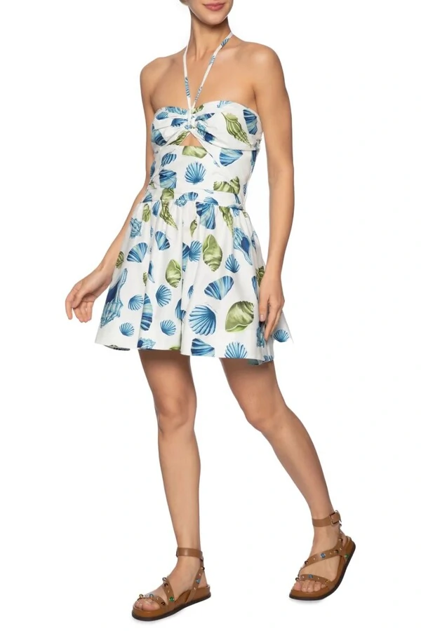Vestido curto concha litoral Farm