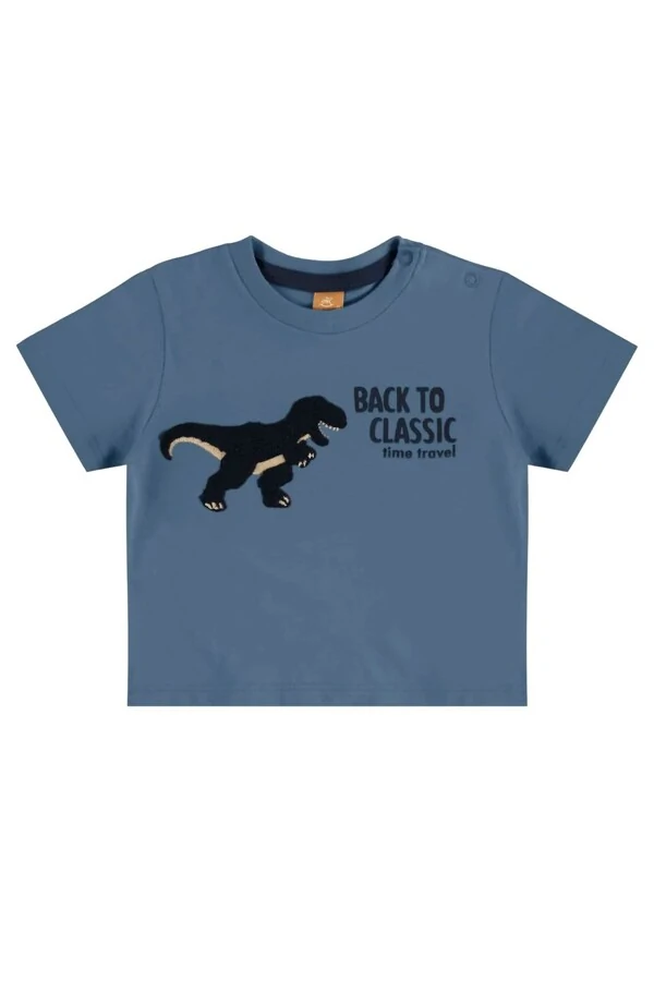 Conjunto camiseta malha e bermuda moletom s/ felpa Up Baby