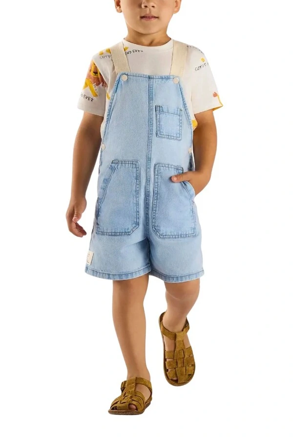 Jardineira jeans unissex Up Baby