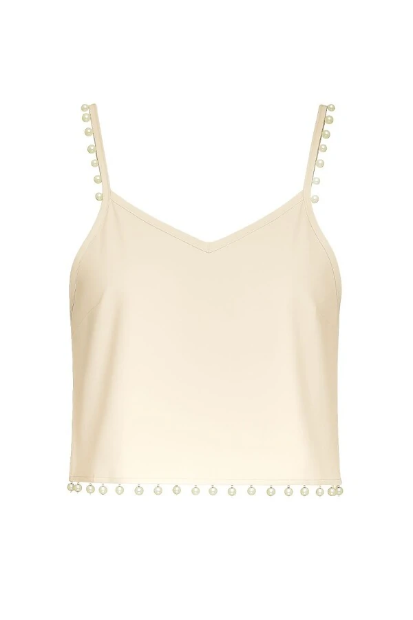 Blusa alcinha com perola Kwi