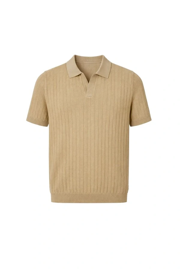 Polo masculina em retilinea texturizada Kwi