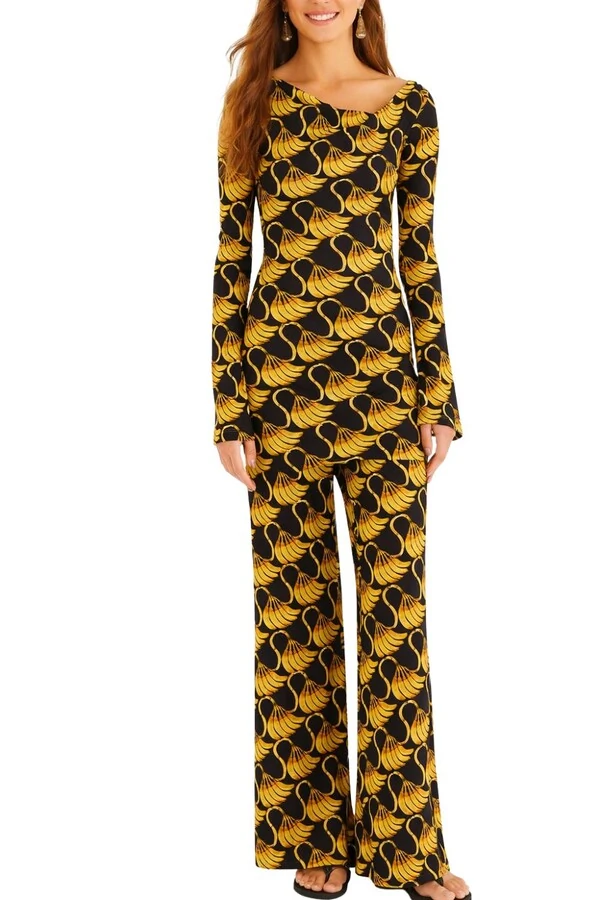 Calça flare banana tassel mini Farm