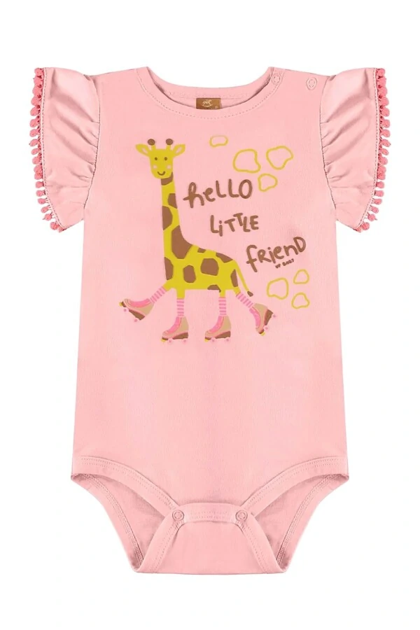 Conjunto body e saia em meia malha Up Baby