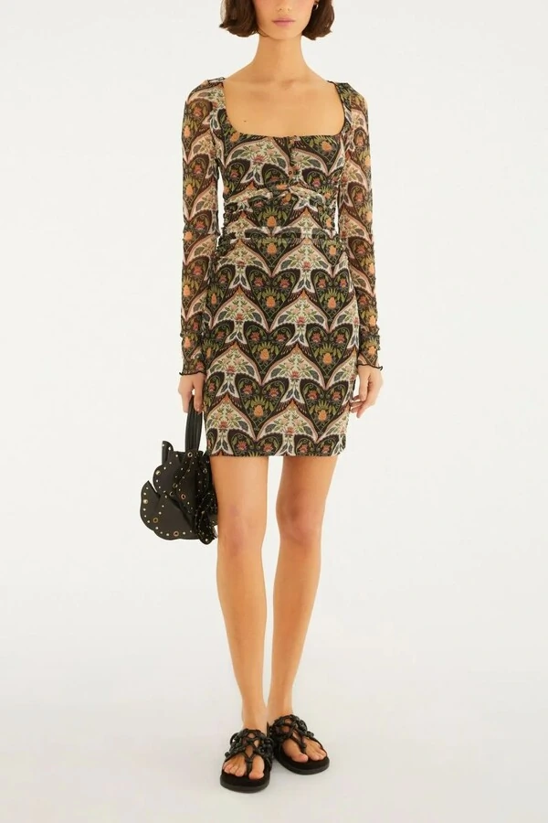 Vestido tule curto andorinha Farm