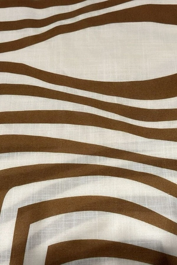 Saia midi estampada geométrica Kwi