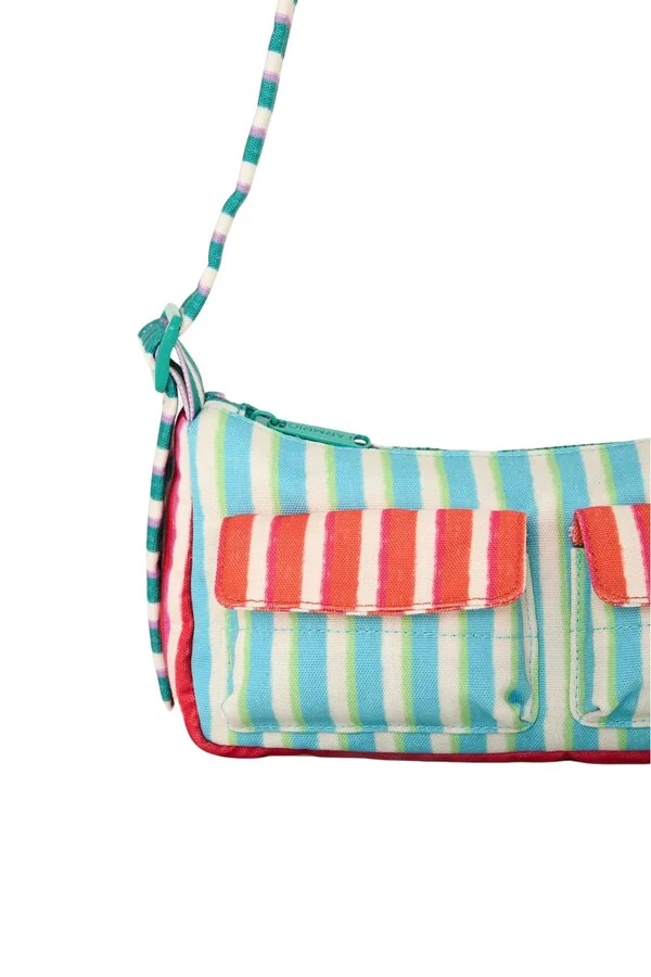 Bolsa baguete listrado rio Farm