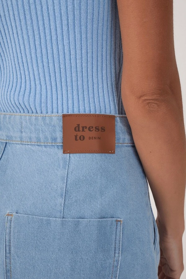 Saia jeans blue amarração Dress to