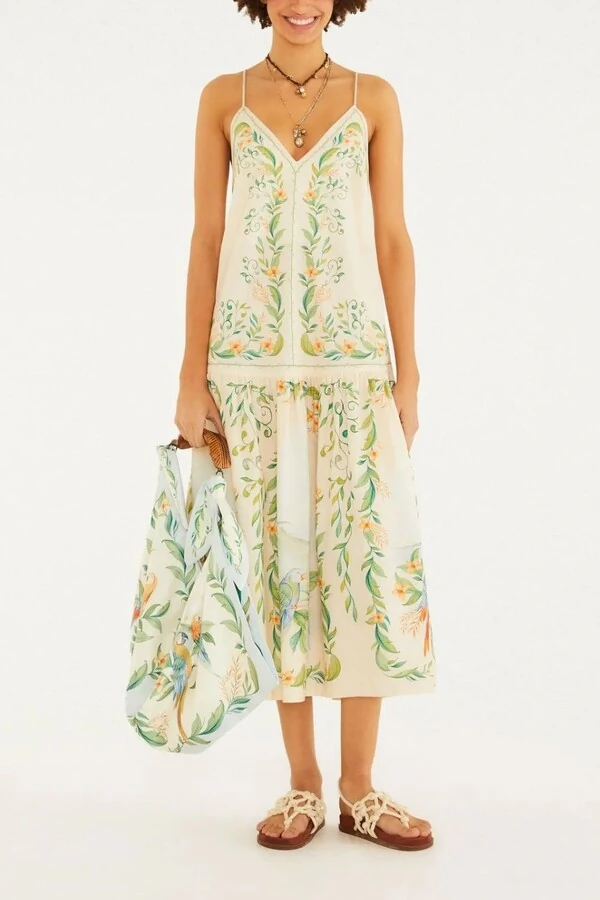 Vestido midi brisa de rio Farm