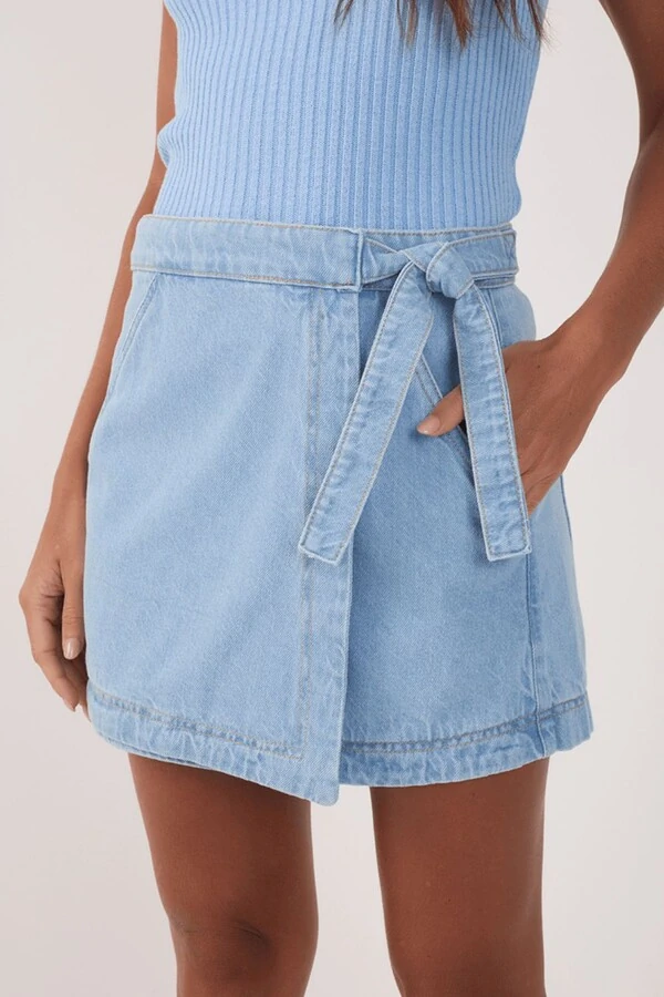 Saia jeans blue amarração Dress to