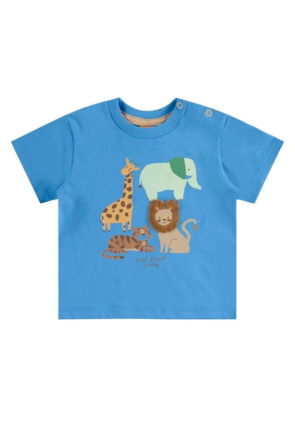 Conjunto camiseta malha e bermuda moletom Up Baby