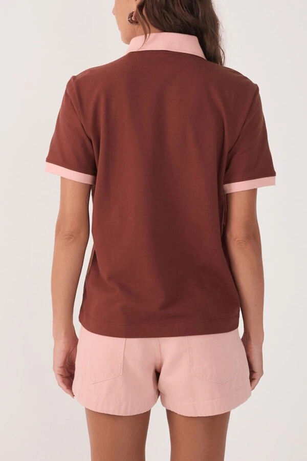 Blusa polo com bordado Dress to
