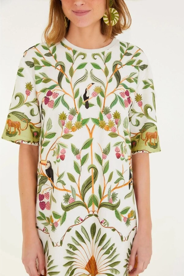 Vestido tshirt basico floresta doce Farm