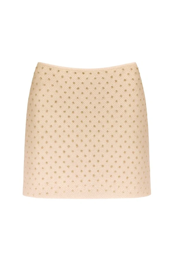 Saia curta rede com strass Kwi