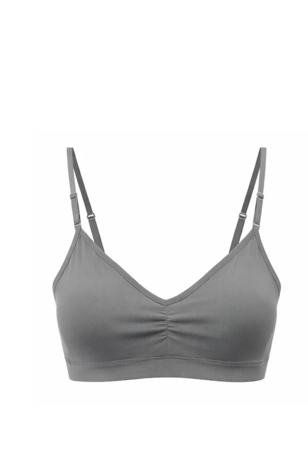 Top franzido fitness em poliamida Kwi