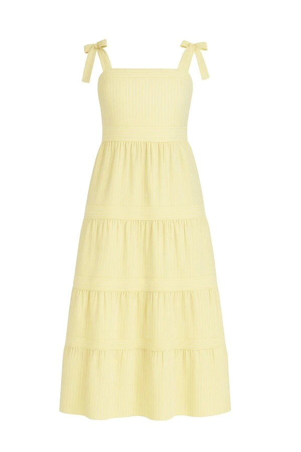 Vestido midi listrado Kwi