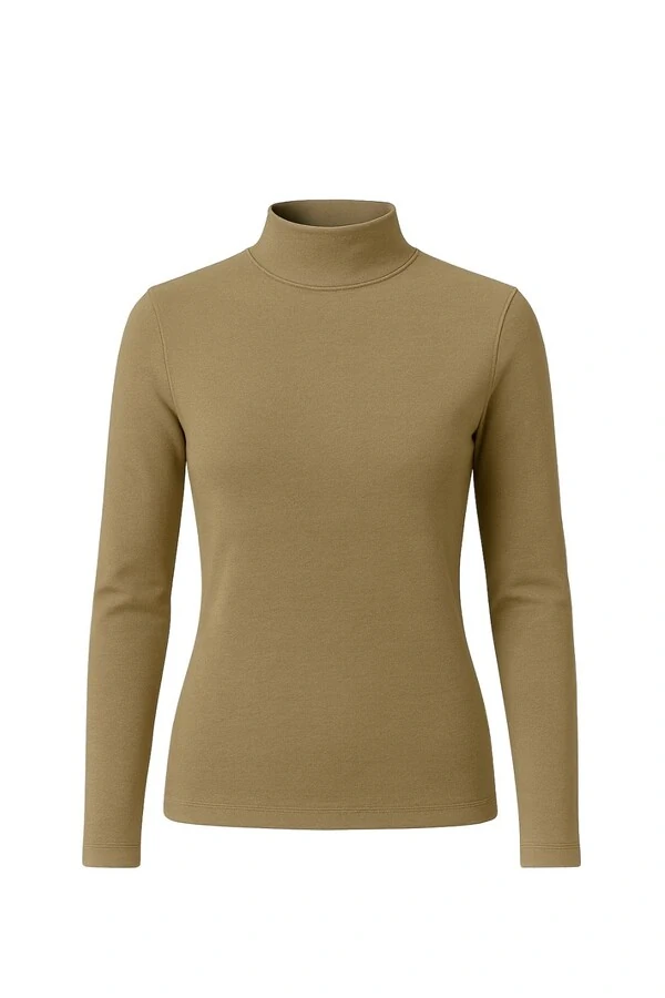 Blusa térmica fleece feminina gola média Kwi