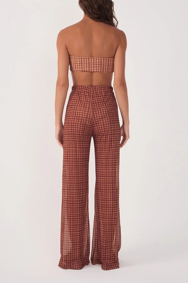 Calça tule estampa vichy Dress to