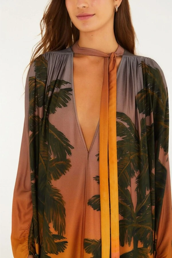 Vestido longo mirante Farm