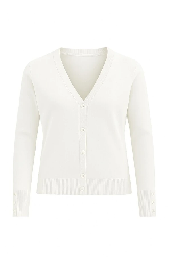 Cardigan tricot básico botões Kwi